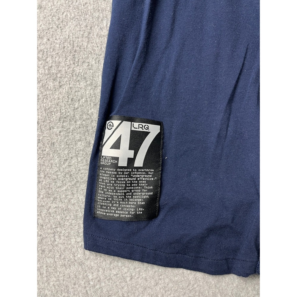 LRG Baseball Jersey Mens XL Navy Blue Unity 47 Lifted Research Group Colorblock - Picture 4 of 8